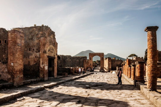 Archeaological site of Pompeii, near Naples, Italy
