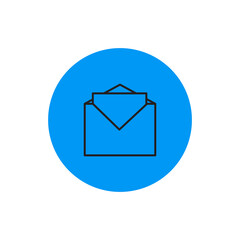 Isolated mail computers tecnology online blue logo - Vector