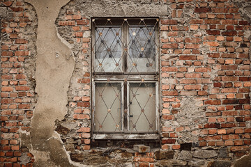 alte Wand mit Fenster