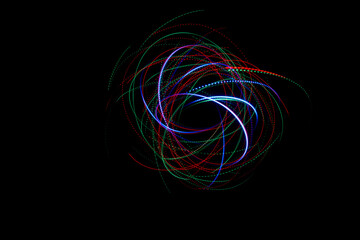 long exposure of moving lighs 