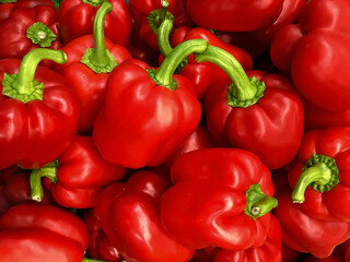beautiful, juicy, hot, sweet, red pepper