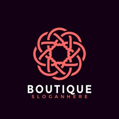 Boutique Love Modern Logo Icon Design Vector Illustration