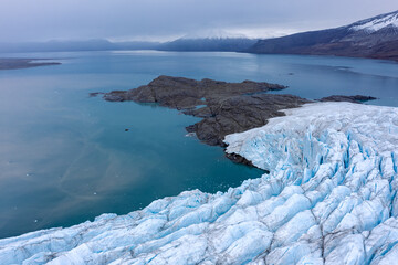 Nordenskiöld glacier from above, Svalbard, Norway