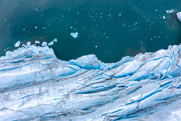 Nordenskiöld glacier from above, Svalbard, Norway