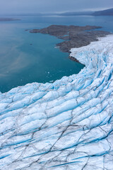 Nordenskiöld glacier from above, Svalbard, Norway