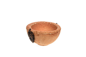 decorative object stone bowl isolated