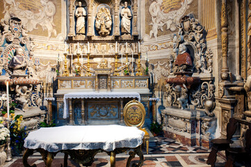The magnificent chapel dedicated to Saint Agata inside the Cathedral of Catania, Sicily, Italy.