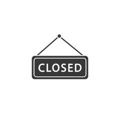Closed icon illustration vector sign symbol Vector flat