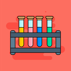 Chemical tool back to school picture icon - Vector