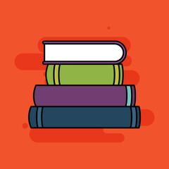 books back to school picture icon - Vector