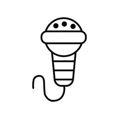 Microphone Music Karaoke Mic line icon