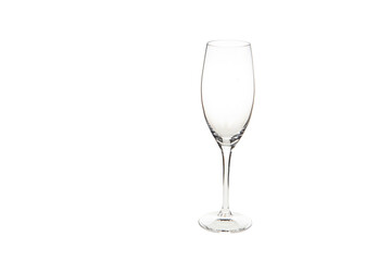 crystal wine glass isolated on white