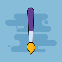 Brush back to school tool picture icon - Vector