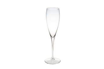 crystal wine glass isolated on white