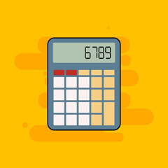 Calculator back to school tool picture icon - Vector