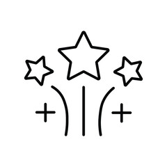 Fireworks celebration holidays line icon