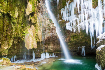 Allgäu - Hinanger - Wasserfall - Eis - Winter - Frost 