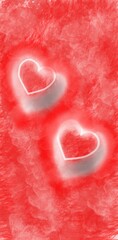 Obraz na płótnie Canvas red heart shaped confetti