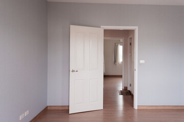 white room with door