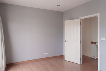white room with door
