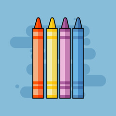 Crayol back to school tool picture icon - Vector