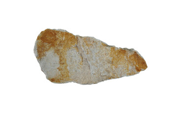 raw sandstone rock isolated on a white background.