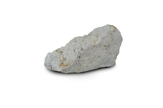Raw Sandstone Rock Isolated On A White Background.