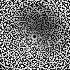 black and white mandala