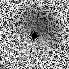 black and white mandala