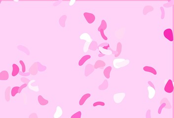 Light Pink vector texture with random forms.