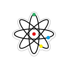 Isolated chemical tool back to school sticker- Vector