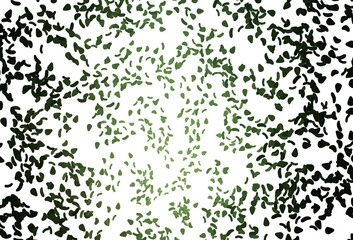 Light Green vector pattern with chaotic shapes.