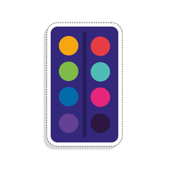 Isolated chemical tool back to school sticker- Vector