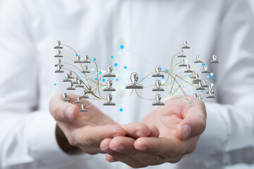 hierarchy connection team group digital