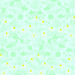 Little daisies seamless pattern. Vector stock illustration eps10.
