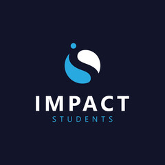 I S Logo, Creative modern trendy stylish circular shaped Blue and white color, Initial Letter I S based letter icon logo. Design Vector Icon illustration