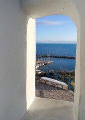beautiful view to marina in Rafina port, Greece