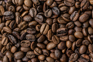 Background of medium roast coffee beans