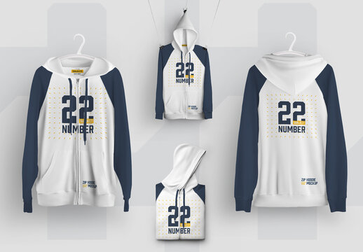 4 Zipper Hoodie Mockups