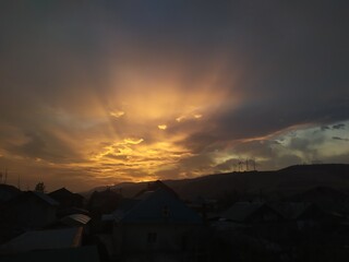 sunrise over the mountains