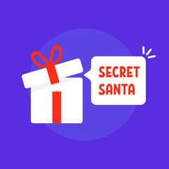 white open gift box like secret santa