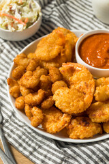 Homemade Deep Fried Shrimp Platter