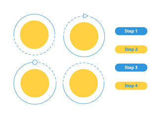 Modern multipurpose vector infographic elements set. Flowchart presentation template design. Data visualization with 4 steps. Process timeline chart collection. Icons pack for info workflow layout