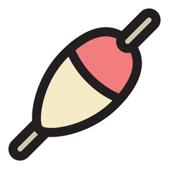 Hobby Fishing Float Water Flat Icon Isolated On White Background © Eli