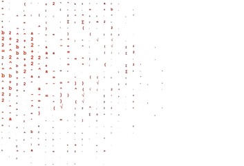 Light Red vector pattern with arithmetic signs.
