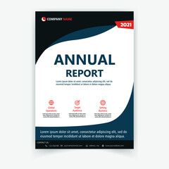 Stylish cover for the annual report. Business document template. Vector template for presentation.