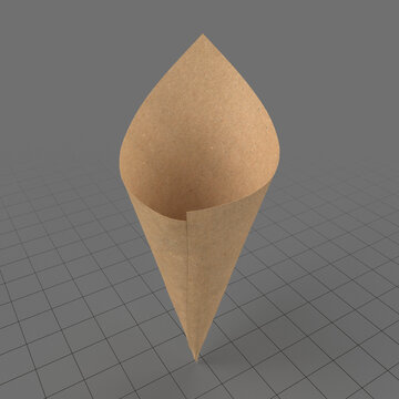Cone paper food bag