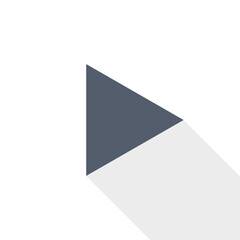Play vector icon, flat design illustration in eps 10