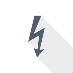 Bolt vector icon, flat design illustration in eps 10