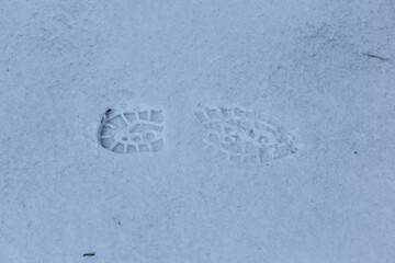 Boot track in snow